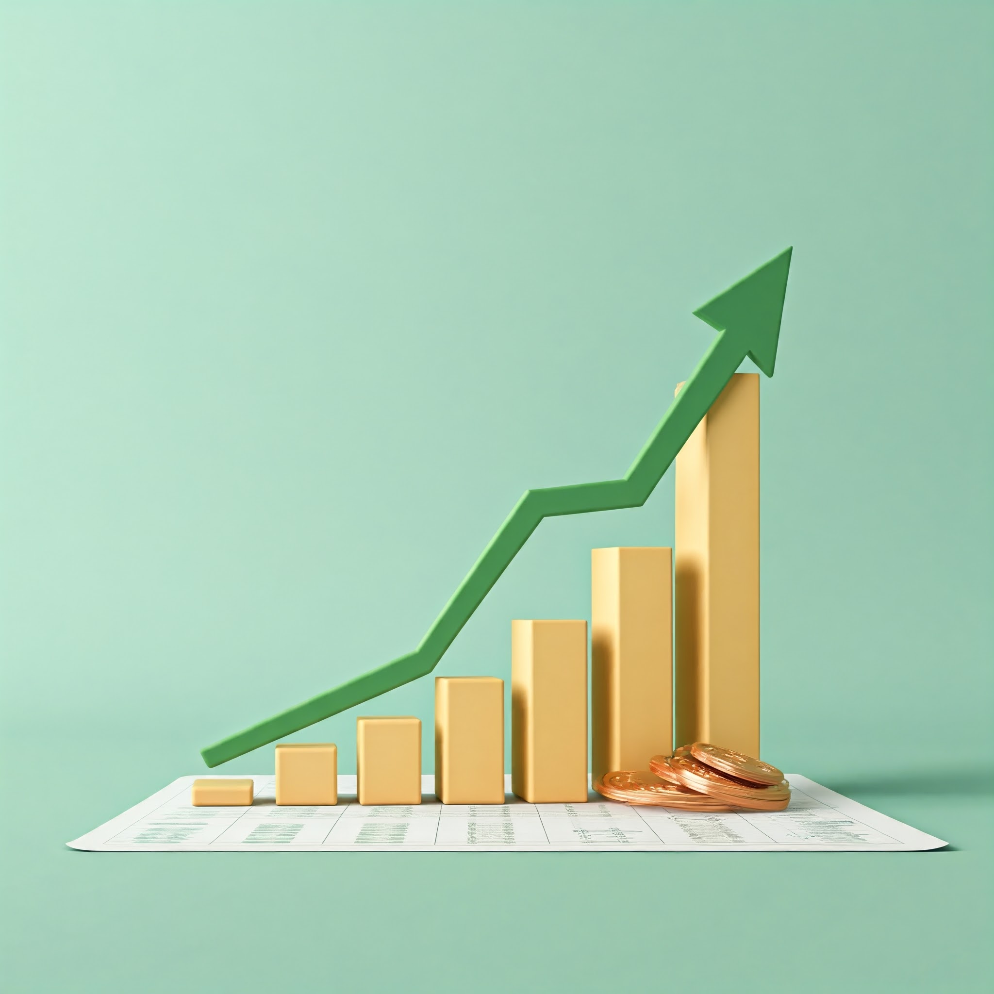 A sales chart going up to indicate appreciation on a rental property in Columbia, MD. 